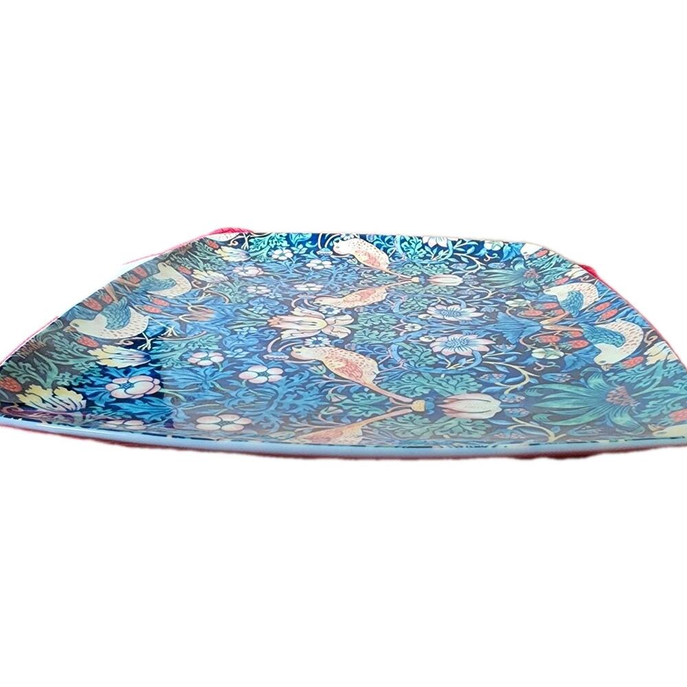 Spode Morris & Co Strawberry Thief Sandwich Dessert Serving Ceramic Serving Tray - Picture 6 of 7